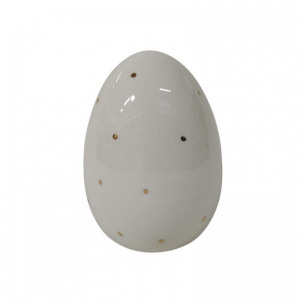 UOVO POIS PORCELLANA D8,3 H12cm-bianco