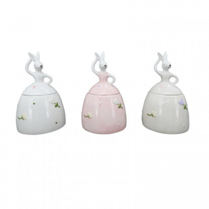 CONIGLIO BOX 11,3X10,6 H18,2cm - 3 ass.