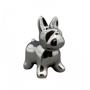 BULLDOG CERAM. 18X11 H20cm - silver