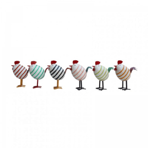 GALLO METALLO 18X9 H20cm - 6 ass.