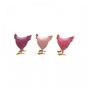 GALLO METALLO 14X6 H16cm - 3 ass.