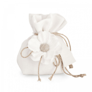 SACCHETTO C/FIORE+TARGH.6X6X10cm 12pz