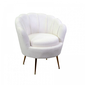 POLTRONA BOUCLE TULIPAN 73X72XH75-crema