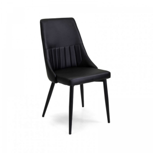 SEDIA ECOPELLE OLIVER 48X58XH90 - nero