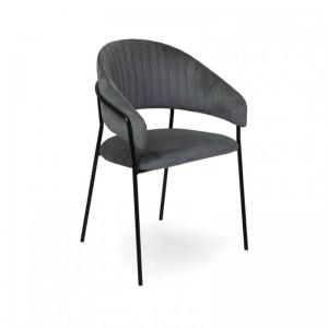 POLTRONA VELLUTO CHLOE 59X51XH83,5-grigi