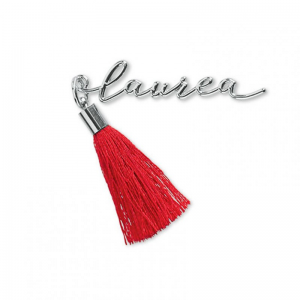 SCRITTA LAUREA  C/NAPPA ROSSA PZ12 5cm