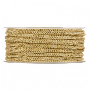 METAL CORD 5mm 50mt - gold