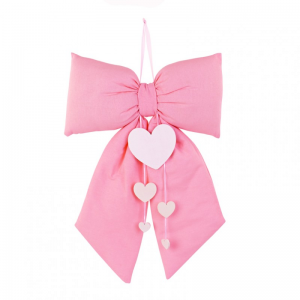 FIOCCO IMBOTTITO C/CUORI 30x50cm - rosa