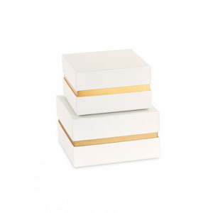 BOX S/2 12x12x7/14x14x8-avorio/oro-sc50%
