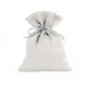 SACCHETTO RASO 10x14cm 12pz - argento