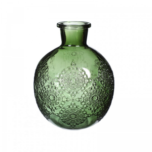 BOTTIGLIA VETRO BOLOGNA D13 H17cm-verde