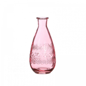 BOTTIGLIA VETRO ROME D7,5 H15,8 CM pink