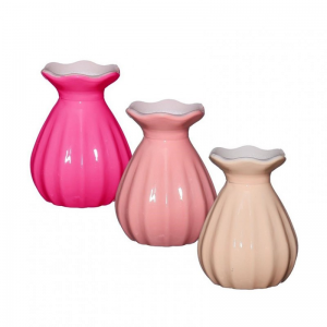 VASO VETRO FLEUR D7 H9 cm - pink