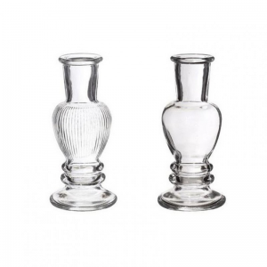 PORTACANDELA VETRO VENICE D5 H11,3cm-tra