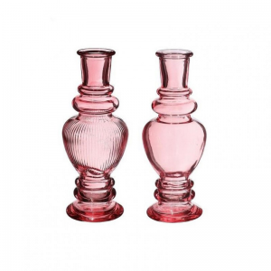 VASO VETRO VENICE D5,7 H15,5cm - pink