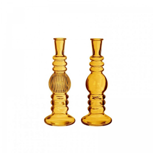 VASO VETRO FLORENCE D8,5 H23 2ASS.-ocre