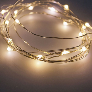 CATENA 20microled LUCE CALDA 1,9MT-batt