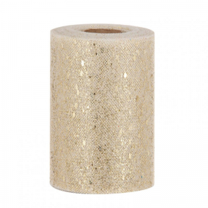 BRILLIANT TULLE 14CM 50MT -gold