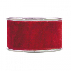 N/DOUBLE VELVET 63MM 7MT - red