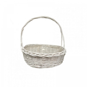 CESTO VIMINI C/M D43 H12/41cm - bianco