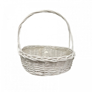 CESTO VIMINI C/M D54,5 H14/53cm - bianco