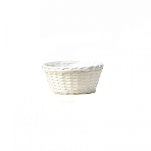 CESTO VIMINI D28 H12 cm - bianco
