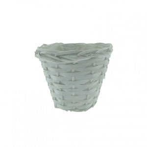 CESTO VIMINI treccia D15 H12 - bianco
