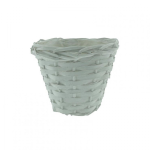 CESTO VIMINI treccia D19 H16 - bianco