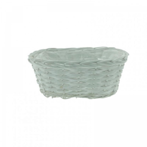 CESTO VIMINI 26,5X16 H11,5 cm - bianco