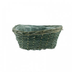 CESTO VIMINI 27X16,5 H10,5 cm - grigio