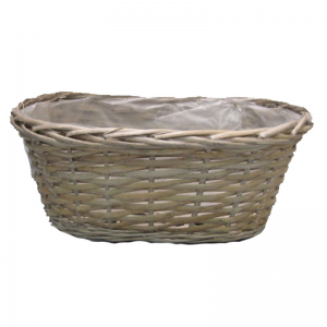 CESTO VIMINI 35X21 H16 cm - grigio