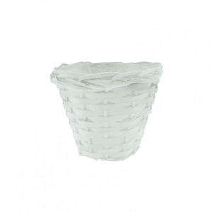 CESTO VIMINI treccia D12,5 H9,5 - bianco