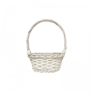 CESTO VIMINI C/M 20X16 H10/26cm - bianco