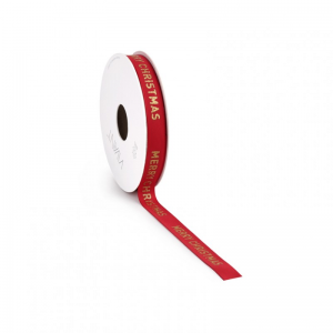 N/SATIN CHRISTMAS 12MM 15MT - rosso