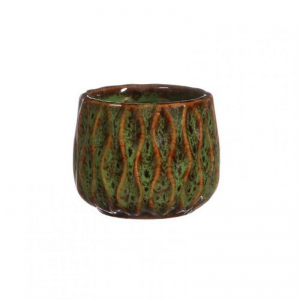 VASO WAVE D8,5 H6,5 cm - verde