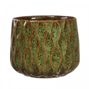 VASO WAVE D15 H12 cm - verde