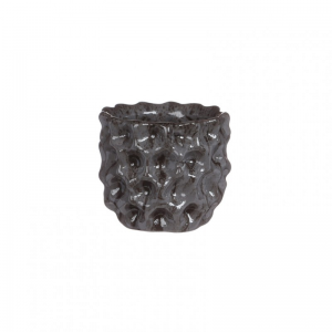 VASO DENTED D8,2 H8 cm - dark grey