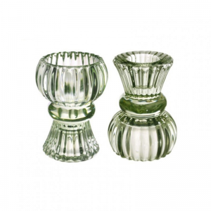 PORTACANDELA NORA D6 H8cm - verde
