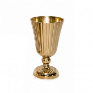 COPPA ALLUMINIO RIGATA ORO H16.5CM