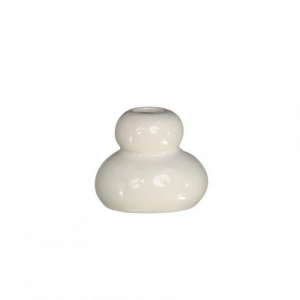 VASETTO CERAM PEBBLE D7 H6 cm - bianco