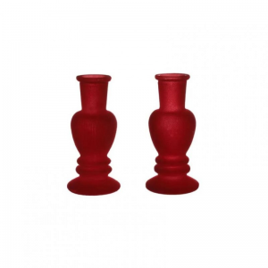 PORTACANDELA VETRO VENICE D5 H11cm-cherr
