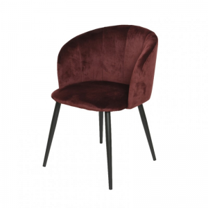 SEDIA VELVET 58,5X59XH80 cm-redwood