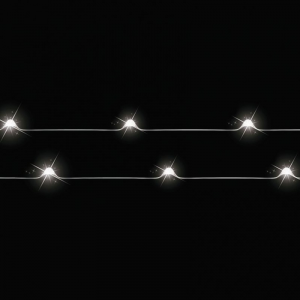 LUCI 20 LED CM 200 SILVER WHITE