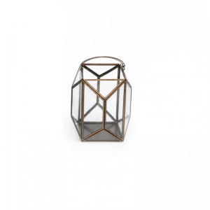 LANTERNA 17X18 H18 - brass gold