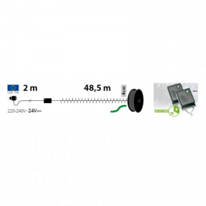 CATENA 1200 LED LUCE FREDDA 5MM 2+48,5MT