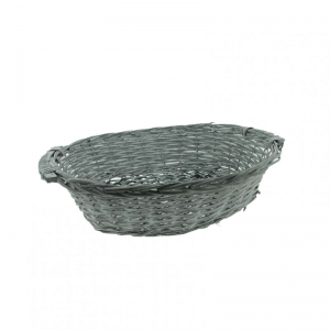 CESTO OVALE VIM 36X27 H10 CM -grigio