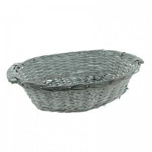 CESTO OVALE VIM 61X48 H16 CM -grigio