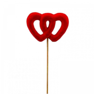 CUORE PICK VELLUTO 8X6 H20 12PZ-ros