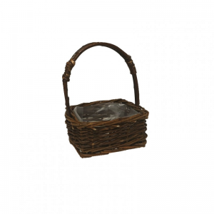 CESTO con manico 11XH14cm - marrone