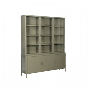 MOBILE 6 ANTE METAL 183X43 H222CM -verde